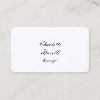 Carte De Visite Professionnel Minimaliste Moderne Premium Soie