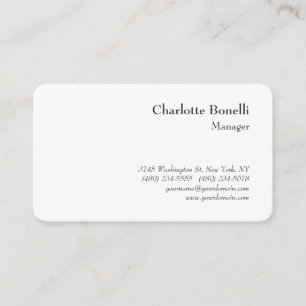 Carte De Visite Professionnel Minimaliste Moderne Premium Soie