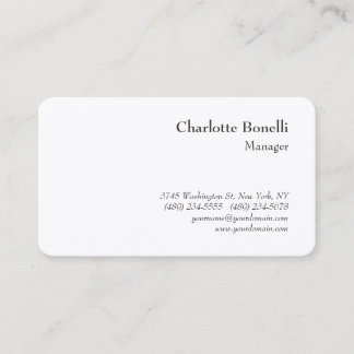 Carte De Visite Professionnel Minimaliste Moderne Premium Soie