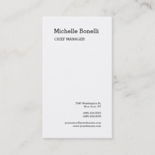 Carte De Visite Professionnel minimaliste noir & blanc classique