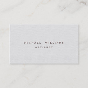 CARTE DE VISITE PROFESSIONNEL MINIMALISTE SIMPLE BLANC ÉLÉGANT