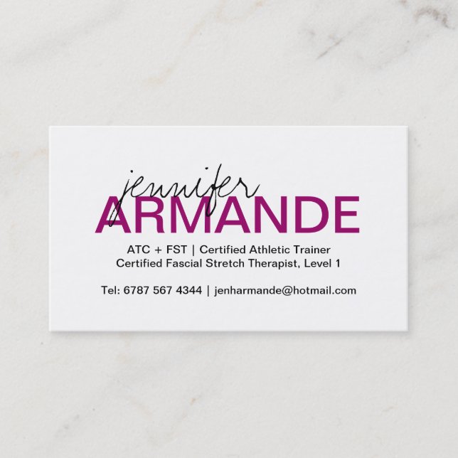 Carte de visite professionnel moderne (Devant)