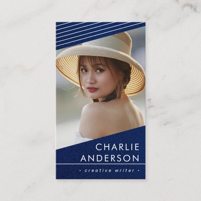 Carte de visite professionnel moderne avec photo,  (Devant)