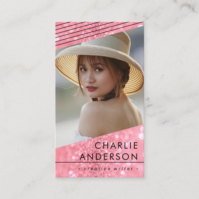 Carte de visite professionnel moderne avec photo,  (Devant)
