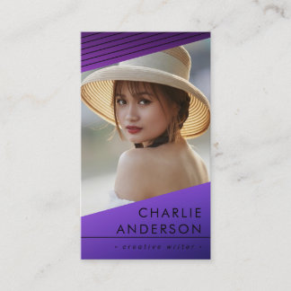 Carte de visite professionnel moderne avec photo,