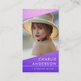 Carte de visite professionnel moderne avec photo,