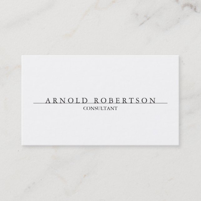 Carte de visite professionnel moderne blanc clair (Devant)