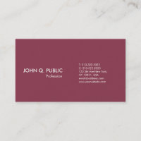 Professionnel moderne blanc de Bordeaux simple