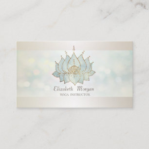 Carte De Visite Professionnel Moderne Bokeh, Chic Lotus