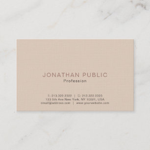 Carte De Visite Professionnel moderne Creative Premium Linen Luxe