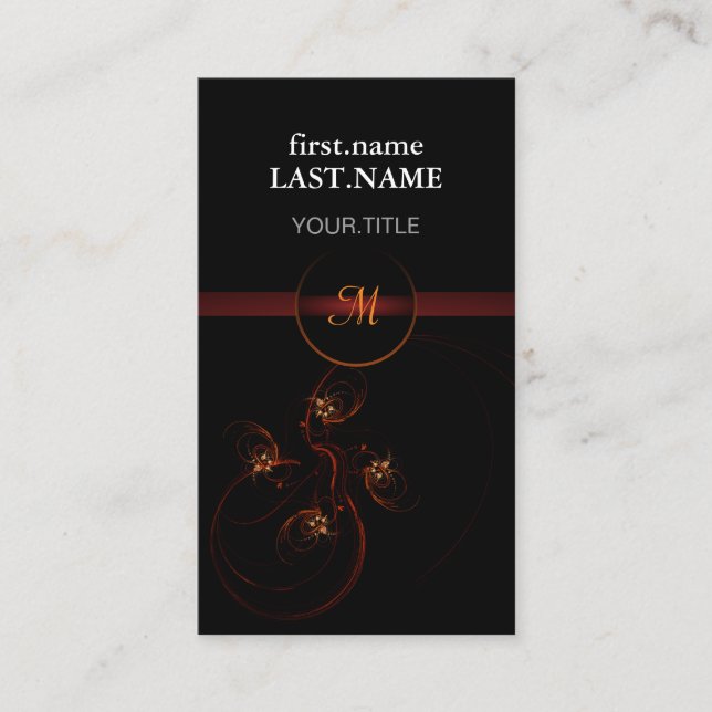 Carte De Visite Professionnel moderne élégant Cool foncé (Devant)