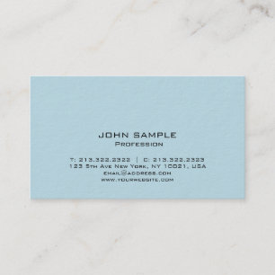 Carte De Visite Professionnel Moderne Élégant Design simple Bleu