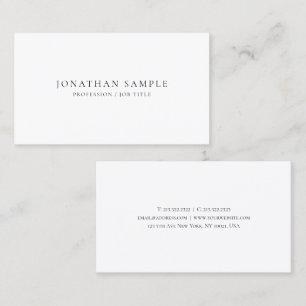 Carte De Visite Professionnel Moderne Élégant Minimaliste Simple