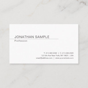 Carte De Visite Professionnel Moderne Élégant Minimaliste tendance