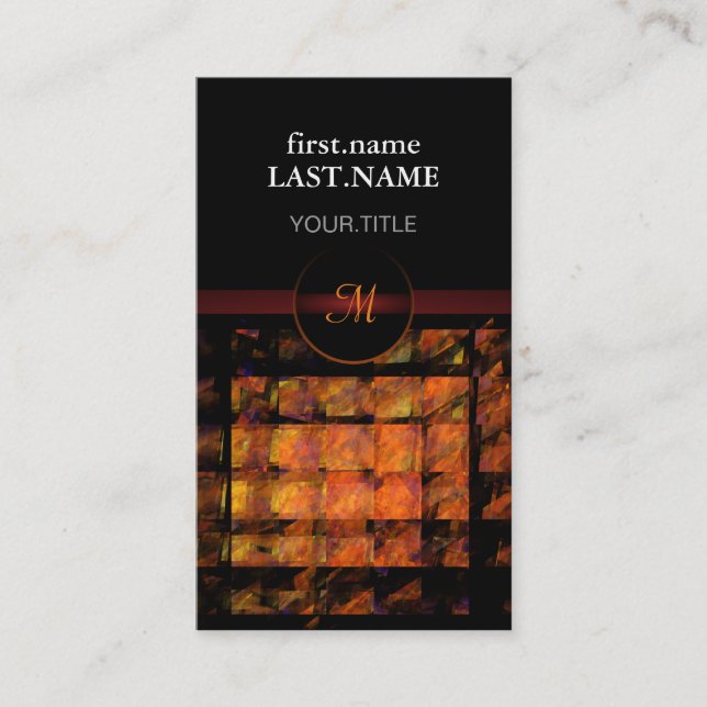 Carte De Visite Professionnel Moderne Elégant Mur Cool (Devant)