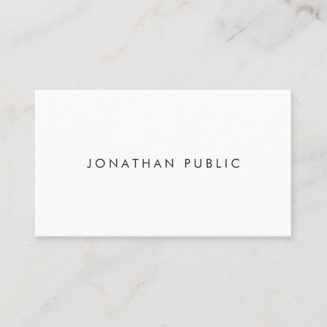 Carte De Visite Professionnel Moderne Élégant Simple Modèle (Devant)