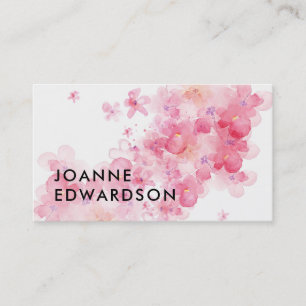 Carte De Visite Professionnel moderne et élégant de l'aquarelle ro