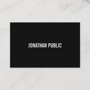 Carte De Visite Professionnel moderne et élégant en noir et blan