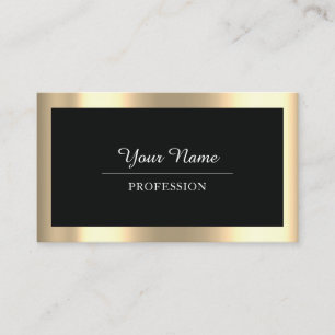 Carte De Visite Professionnel Moderne Golden Simple Minimalisme No