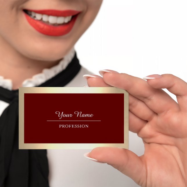 Carte De Visite Professionnel Moderne Golden Simply Minimal Bourgo (Créateur téléchargé)