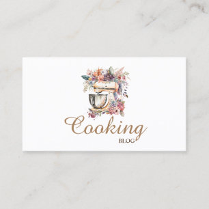 Carte De Visite Professionnel, Moderne, Mélangeur Floral, Cuisine