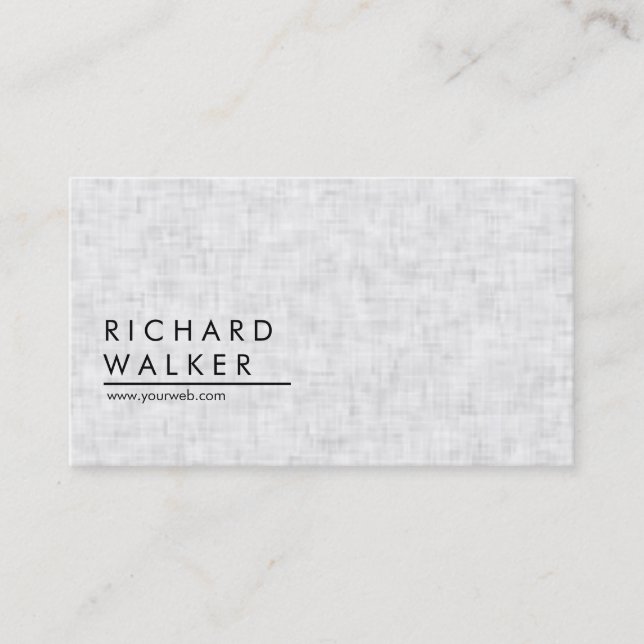 Carte De Visite Professionnel Moderne Minimal Blanc clair Élégant (Devant)