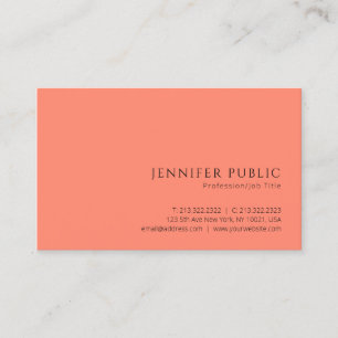 Carte De Visite Professionnel Moderne Minimale Élégant Couleur Apr