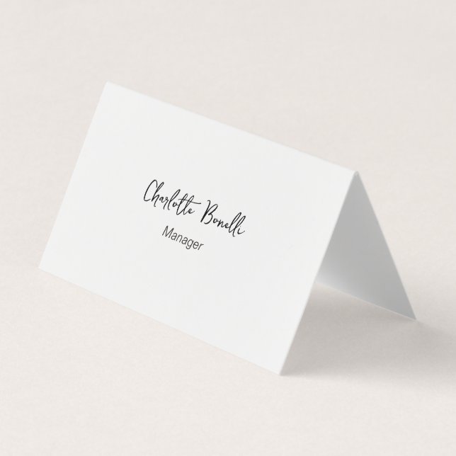 Carte De Visite Professionnel Moderne Minimaliste  (Devant)
