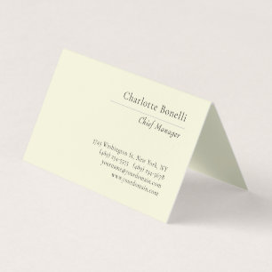 Carte De Visite Professionnel Moderne Minimaliste Couleur Beige