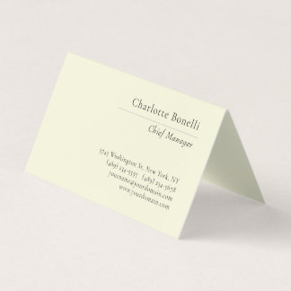 Carte De Visite Professionnel Moderne Minimaliste Couleur Beige