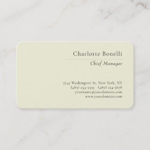 Carte De Visite Professionnel Moderne Minimaliste Couleur Beige