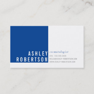 Carte De Visite PROFESSIONNEL MODERNE minimaliste élégant bleu roy