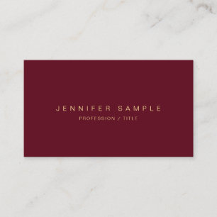 Carte De Visite Professionnel Moderne Minimaliste Élégant Bordeaux