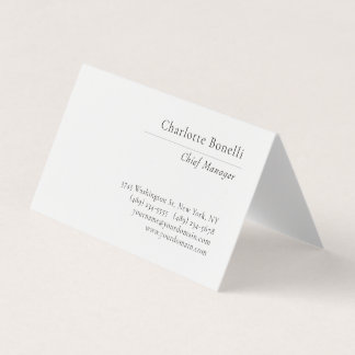 Carte De Visite Professionnel Moderne Minimaliste Noir & Blanc