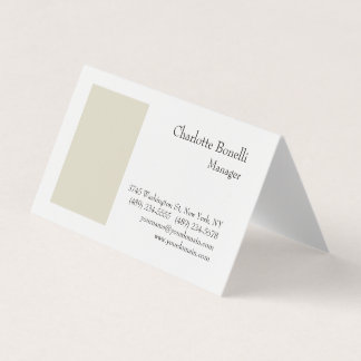 Carte De Visite Professionnel moderne minimaliste Plain