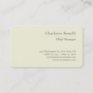 Carte De Visite Professionnel Moderne Minimaliste Simple Beige Ama