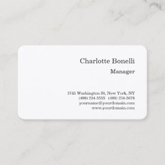 Carte De Visite Professionnel moderne minimaliste soie Bleu blanc