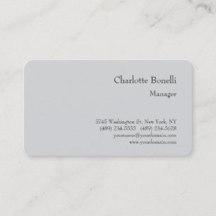 Carte De Visite Professionnel moderne minimaliste soie gris clair