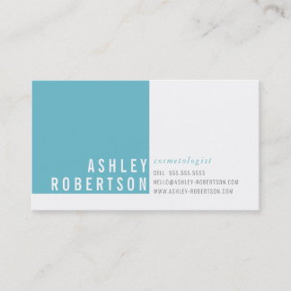 Carte De Visite PROFESSIONNEL MODERNE minimaliste stylisé bleu tur