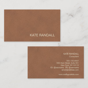 Carte De Visite Professionnel Moderne Minimaliste Terracotta Tan