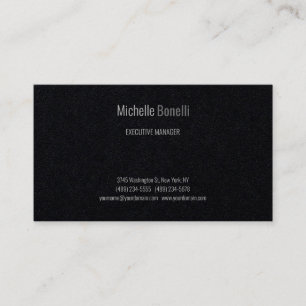 Carte De Visite Professionnel moderne Noir minimaliste Premium