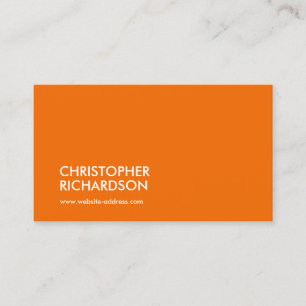 Carte De Visite PROFESSIONNEL MODERNE Orange