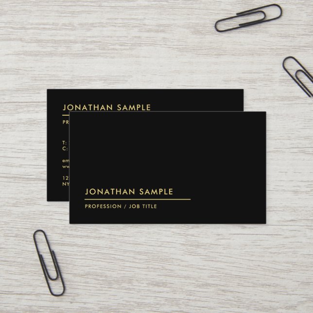 Carte De Visite Professionnel moderne personnalisé QR Code élégant (Devant/Arrière en situation)