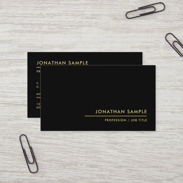 Carte De Visite Professionnel moderne personnalisé QR Code élégant (Devant/Arrière en situation)