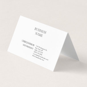 Carte De Visite Professionnel Moderne Plain Simple