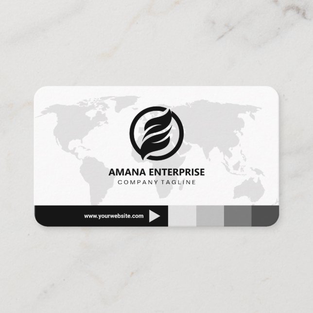 Carte De Visite Professionnel moderne QR Code personnalisé (Devant)