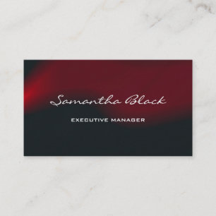 Carte De Visite Professionnel moderne Red Black Waves