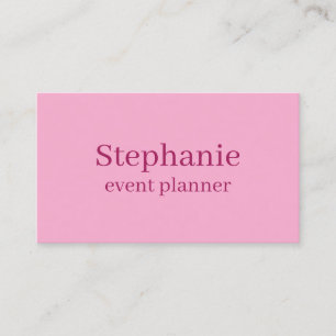 Carte De Visite Professionnel Moderne Rose Élégant Classique Fémin