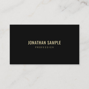 Carte De Visite Professionnel Moderne Simple Black Gold Elegant Lu