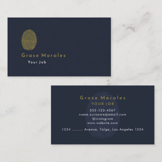 Carte De Visite Professionnel Moderne Simple Bleu Minimaliste